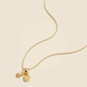Brand New J. Crew Gold Vermeil Heart Charm Necklace